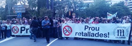 Manifestaci� Prou retallades a la Pla�a Imperial T�rraco